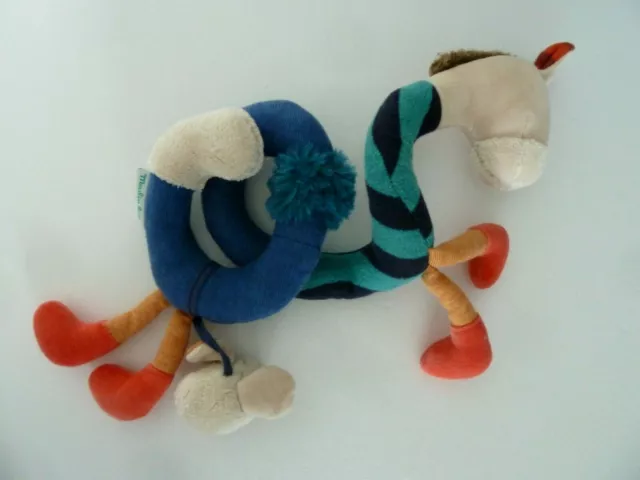 G7. DOUDOU SPIRALE D'ACTIVITE MOULIN ROTY CHEVAL SOURIS les zig et zag bleu TTBE 3