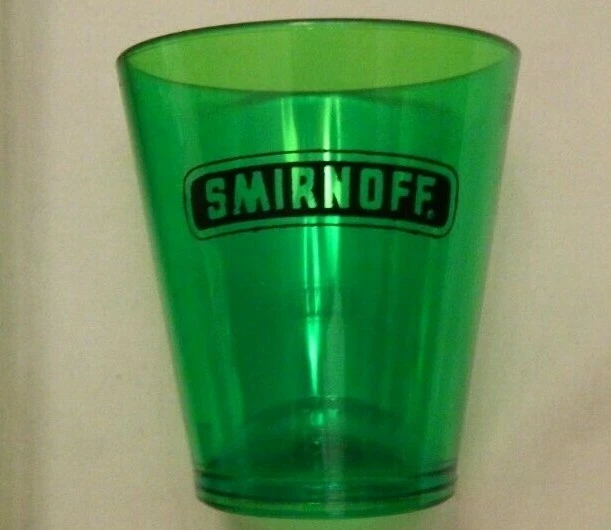 Smirnoff Vodka Acrylic Green Shot Glasses LOT of 30 NEW