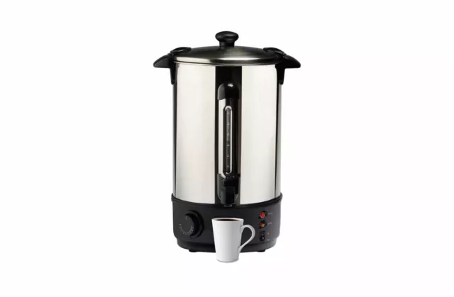 Electric Hot Water Heater Urn 10L Litre 40 Cup Stainless Steel Boiler Kettle Tap