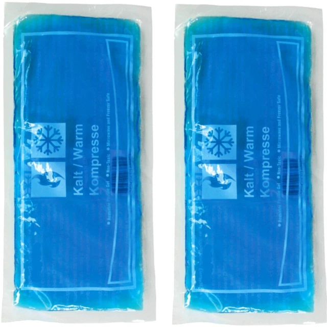 Medicalcorner24 Kalt-Warm-Kompressen 2er Set – Gel, 13x14 Cm, Für Mikrowelle & Gefrierfach Geeignet