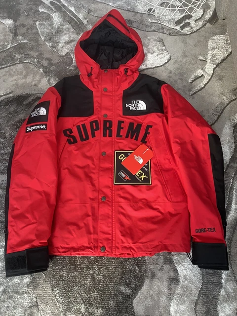 Supreme the north face arc logo mountain parka red on sale