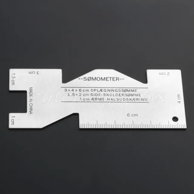 1pc Sewing Measuring Gauge Quilting Ruler Metal Somometer for DIY Craft Supplies