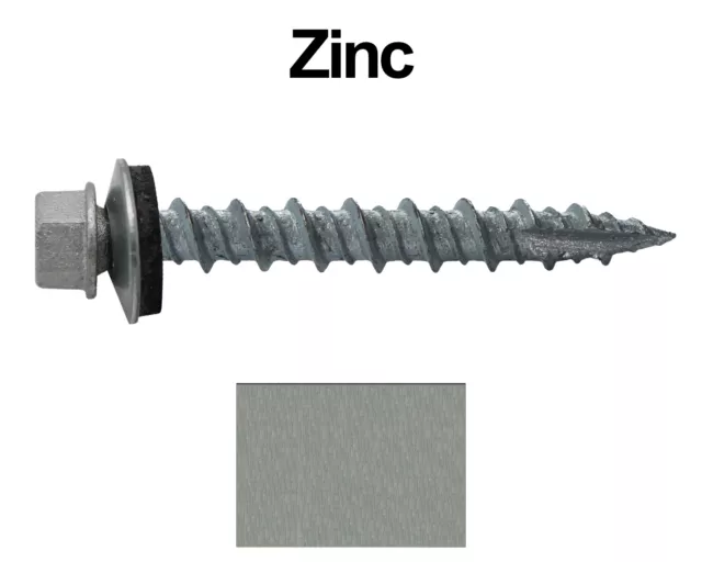 METAL ROOFING SCREWS Bulk: 1-1/2" (1000) Colored Metal Siding and Roofing Screws