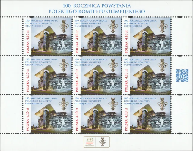 Poland 2019 - 100th anniv. of the Polish Olympic Committe - Fi ark 4965 MNH**