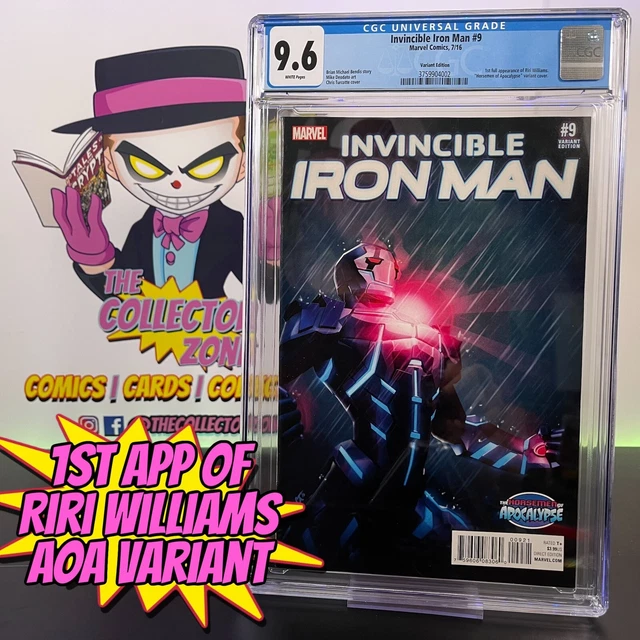 Invincible Iron Man #9 CGC 9.6 - 1st  appearance of Riri Williams AOA variant
