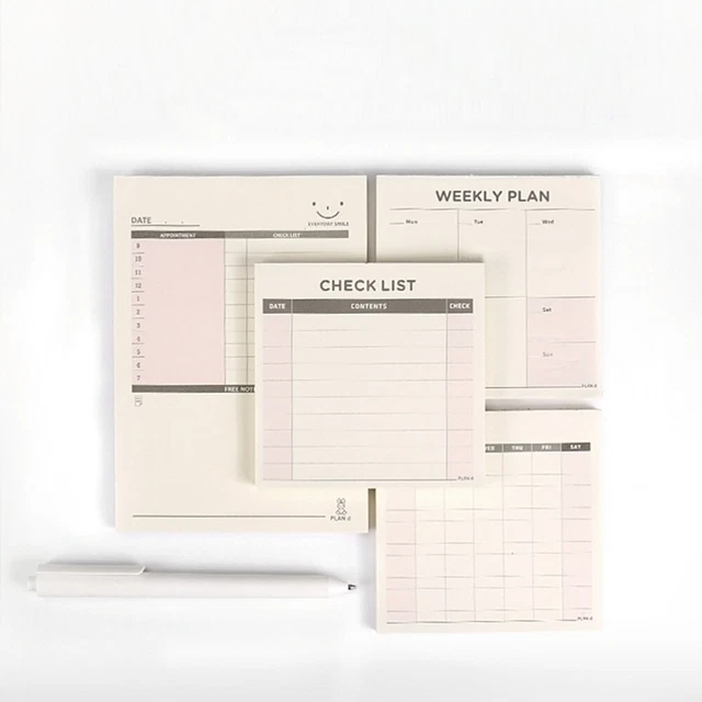 Täglichen Memo Pad Planer Checkliste Organisation Heutigen Plan Notizblock