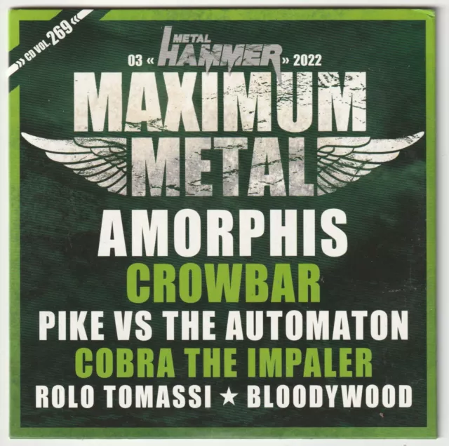 ✪ METAL HAMMER 03/2022 Maximum Metal #269 CD SAMPLER *Metal *Rock *Heavy *Hard