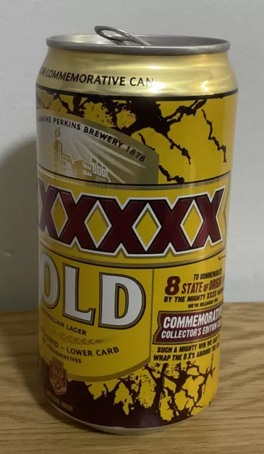 XXXX Gold Maroons 8 State of Origin Wins QLD Empty Beer Can 375ml Collectable 2