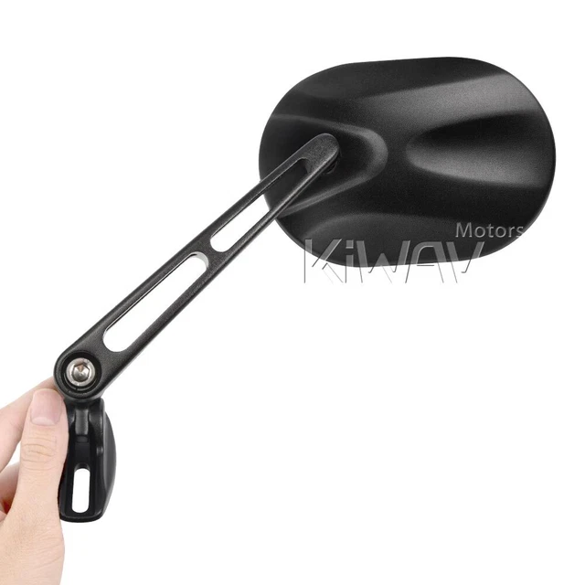 Stark noir oval rétroviseurs mat noir base aluminum fairing sportsbike ε