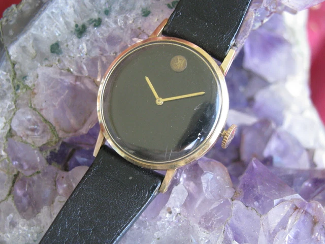 Orologio Movado Vintage Donna Oro 14K Museo, Metà Secolo Moderno, Design Horwitt