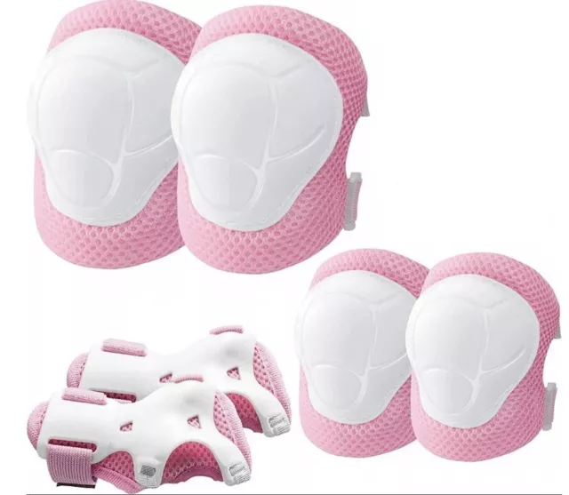 Wrist Elbow Knee Pads for Kids Protective Gear Set Bicycle Skateboard Scooter