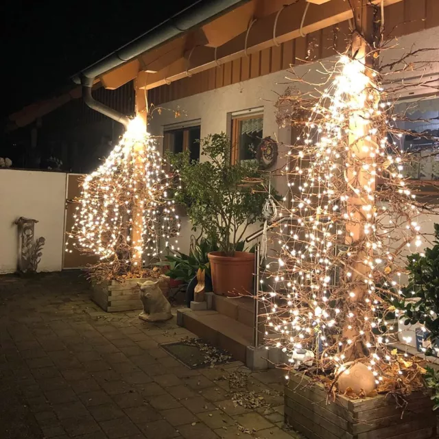 5 10 Strands LED String Lights Waterfall Xmas Tree Vine Hanging Fairy Lamp Decor