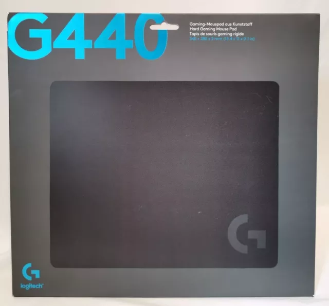 Logitech G440 Hard Gaming Mauspad niedrige Oberfläche rutschfeste Mausmatte 34x28x0,5 cm