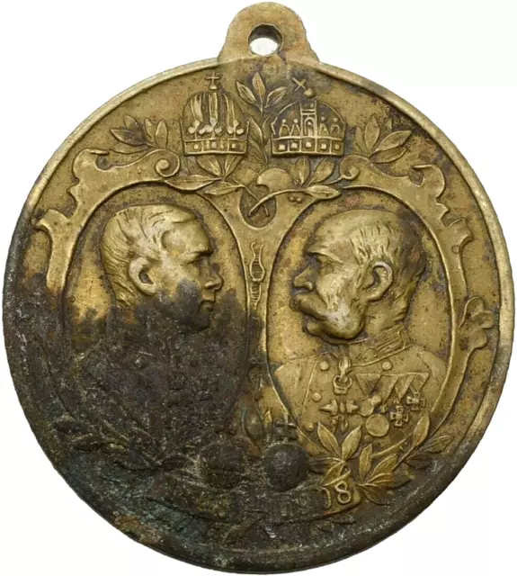 PRAGER: Österreich, Franz Joseph, Medaille 1908 Regierungsjubiläum [1548]#k