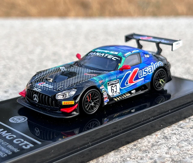Para 1:64 Mercedes GTR car 2022 GTWC America Cup AMG GT3 EVO alloy car model