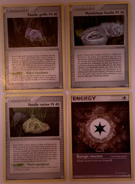 4 Cartes Pokémon Trainer / Energy ! EX Créateurs de Légendes - année 2006