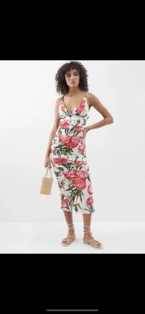 Dolce & Gabbana - Happy Garden Carnation-print Silk-blend Midi Dress