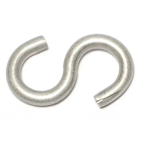3/16" x 7/16" x 1-1/2" 18-8 Stainless Steel Large Wire S Hooks SHSS-029