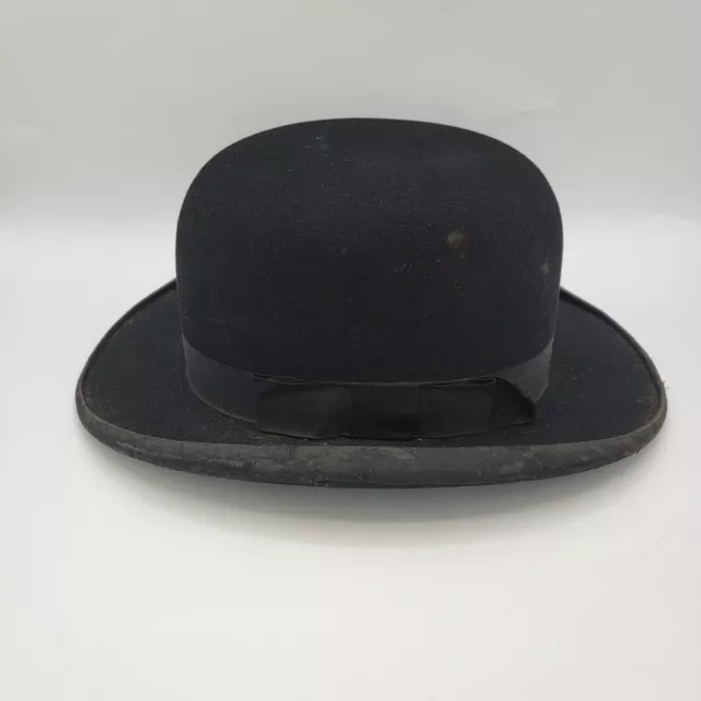 Antique/Vtg 80s 70 Dunlap Derby/Bowler Hat Sz 7