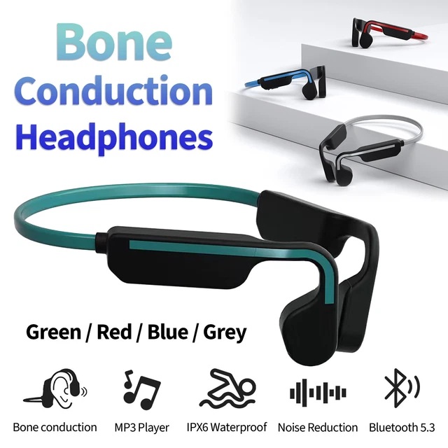 Bone Conduction Headphones Bluetooth 5.3 Wireless Earbuds Outdoor Sport Headset,