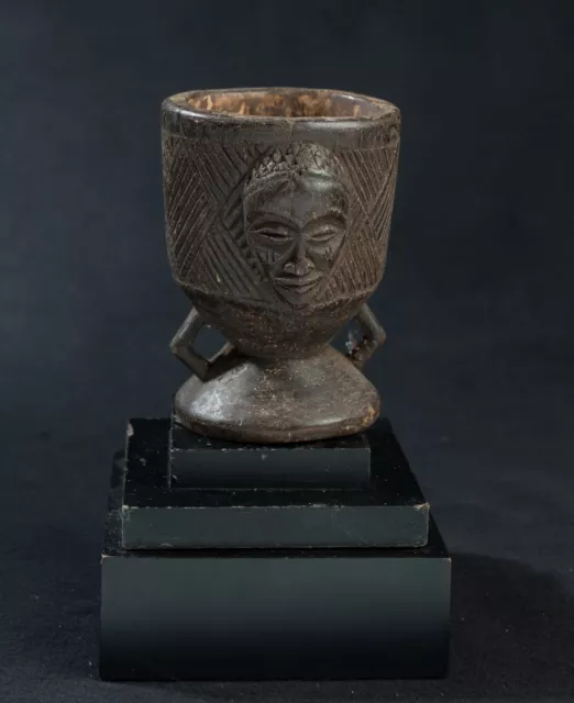 Bakuba Palm Wine Cup, Democratic Republic of Congo, Central African Tribal Art.
