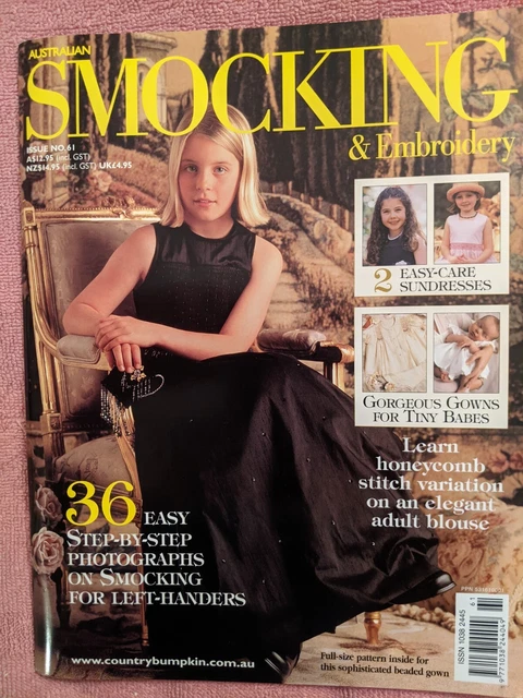 AUSTRALIAN SMOCKING & EMBROIDERY Magazine, Issue No. 61, 2002, VG Condition