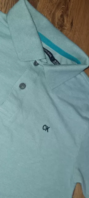 Calvin Klein Short Sleeve Polo Shirt Top Boys Size Age  M 10/12 Years DESIGNER