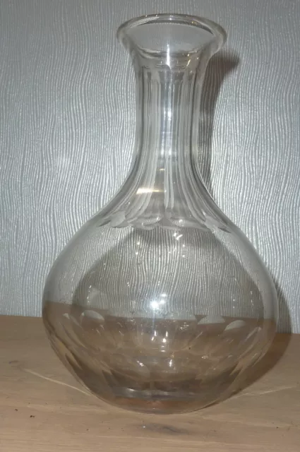 carafe en cristal soufflé baccarat gondole côte plate non signée avant 1936