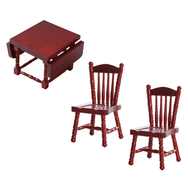 Chaise De Maison De Poupée Meubles De Poupée Miniature En Bois 4 Pièces