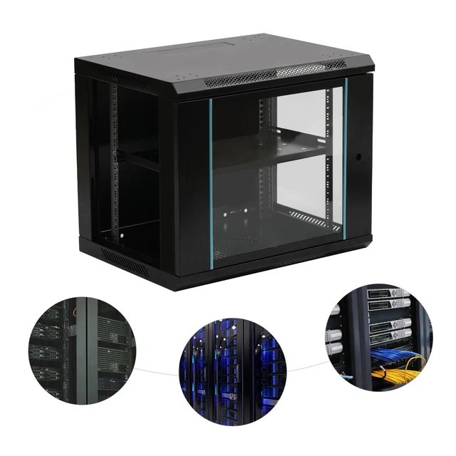 9U WALL MOUNT Server Cabinet Enclosure Rack Server Data Cabinet 600*450 ...