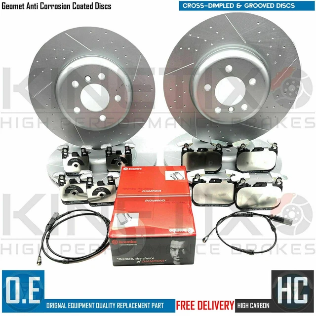 Kit Disques De Frein Percés & Rainurés + Plaquettes Brembo Pour BMW 330i Ci 330D E46