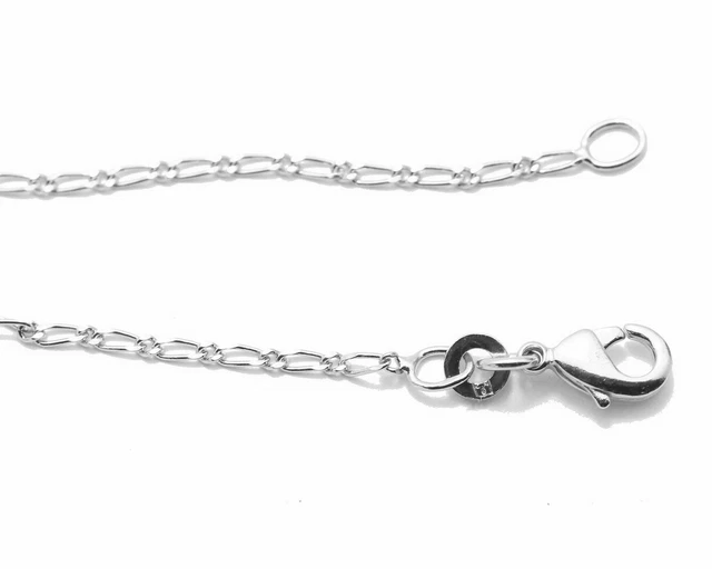Chaîne Argent Massif 925 Rhodié - 2.4mm - 50cm - Homme - Neuf Avec Emballage - Italie
