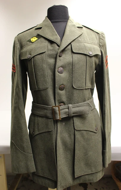 VINTAGE WWII USMC Marine Winter Service Uniform Jacket - Chest 37 ...