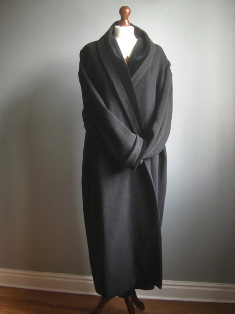 VINTAGE WOOL BLANKET COAT DUSTER wrap edge to edge relaxed 14 16 cashmere NUAGE VINTAGE WOOL BLANKET COAT DUSTER wrap edge to edge relaxed 14 16 cashmere NUAGE