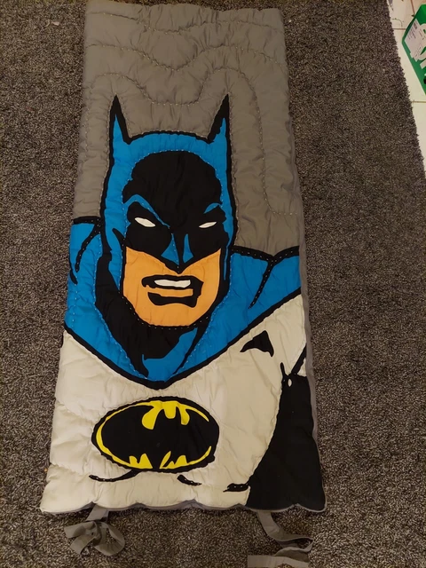 Pottery Barn Kids Sleeping Bag DC Comics Batman Superhero 26x57" retro batman Pottery Barn Kids Sleeping Bag DC Comics Batman Superhero 26x57" retro batman