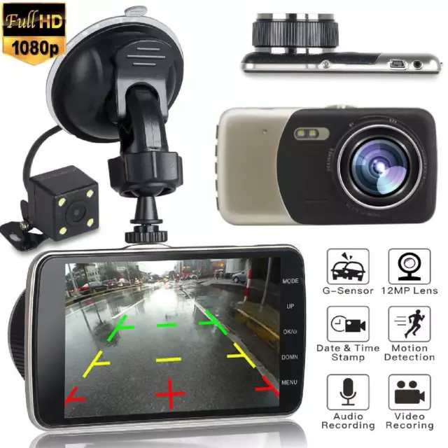 1080P Full HD Dashcam Autokamera Videorecorder DVR Camcorder Nachtsicht Schwarz