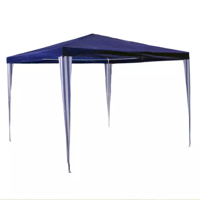 Pavillon PE 3x3m Gartenzelt Partyzelt wasserdicht Farbe + Seitenteile wählbar 3
