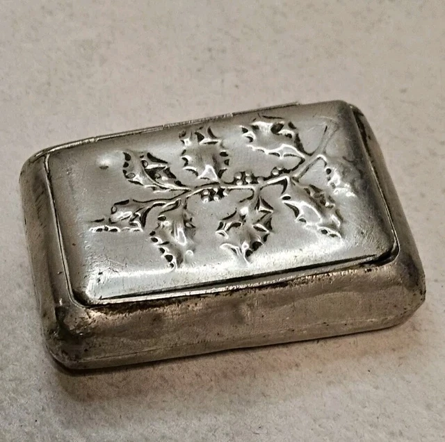 Boîte Ancienne En Argent Massif - Forme Ogivale - Travail Français ?