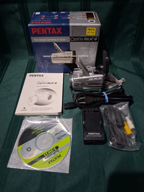 PENTAX OPTIO MX4 Digital Video Camera In Box w/Accessories