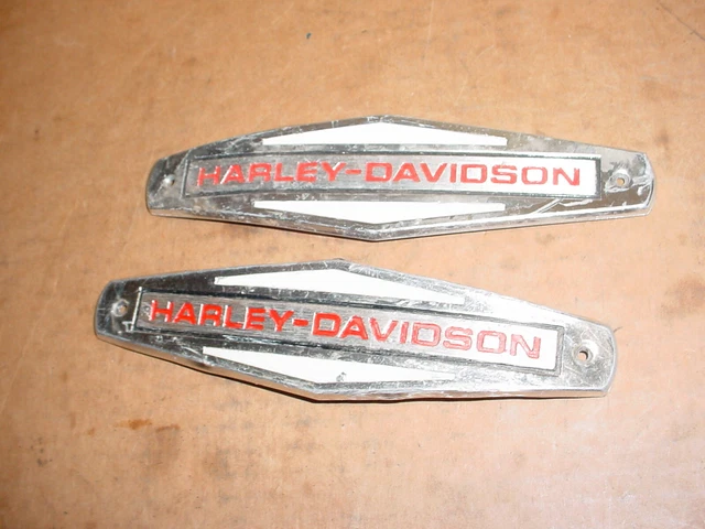 Harley Davidson Original 1966 Gas Tank Emblems FOX CO 11896