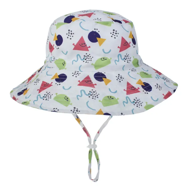 Sun Hat Geometry Print All-match Toddlers Fisherman Hat Cotton