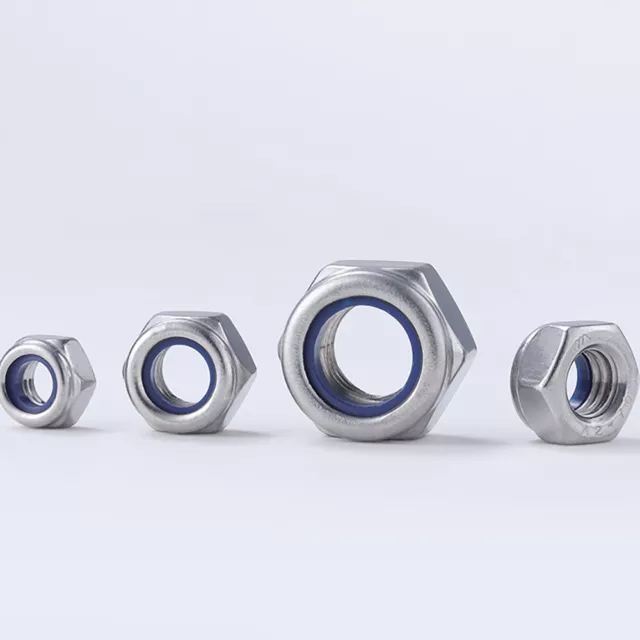 Nyloc Nuts A1/A2/A4 STAINLESS STEEL M2 M3 M4 M5- M20 Type T DIN 985 Nylock Nylon