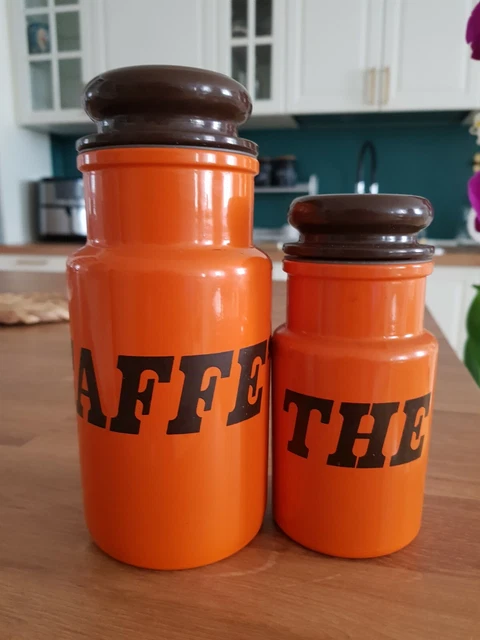 2 Contenitori JAR made in ITALY modernariato Anni 70 The Caffé