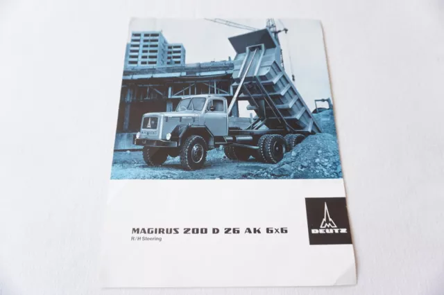 1960s Magirus Deutz 200 D 26 AK Truck Lorry Sales Catalogue Publicity Brochure