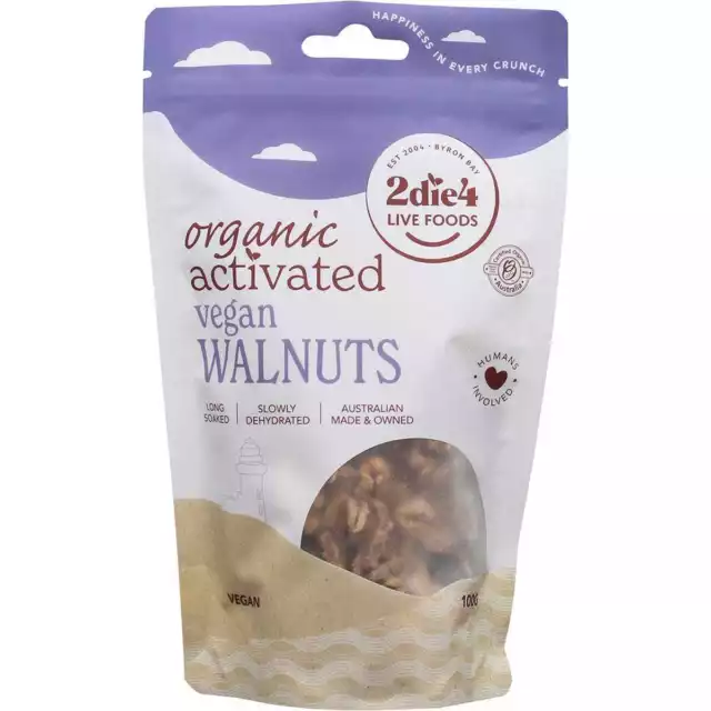 2die4 Live Foods Activated Organic Vegan Walnuts 120g