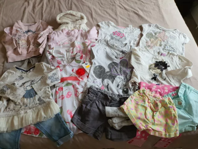 Girls Bundle 18-24m tops jeans shorts gilet pj's t's Next Disney etc dress BNWT