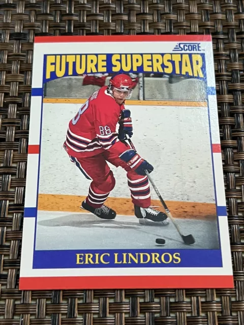 1990-91 Score HOCKEY #440 ERIC LINDROS RC. HOF FUTURE SUPERSTAR.         0139