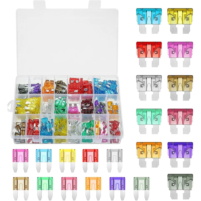 300Pcs Car Blade Fuse Assortment Assorted Kit Blade Set Auto Truck Automotive B
