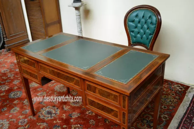 Scrivania da centro 120 cm. stile Luigi XVI a cinque cassetti