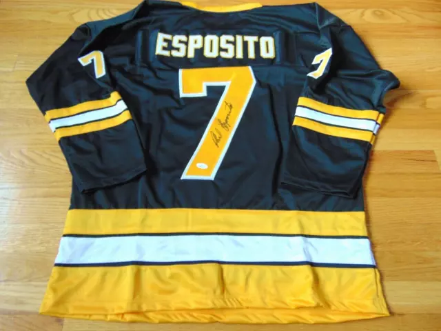 Custom Nhl Boston Bruins Phil Esposito Autographed Signed Jersey Xl Jsa